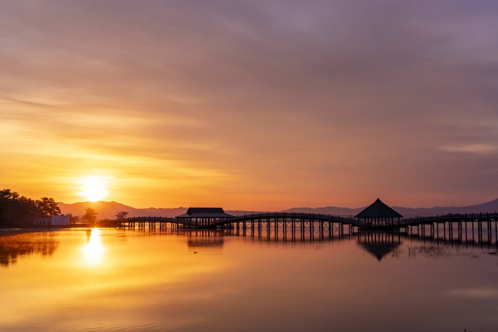 夕陽中的舞鶴橋