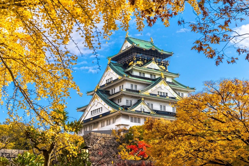 大阪城公園賞楓