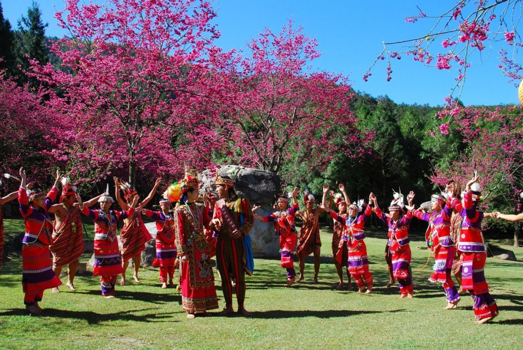 九族文化村櫻花祭原住民歌舞表演